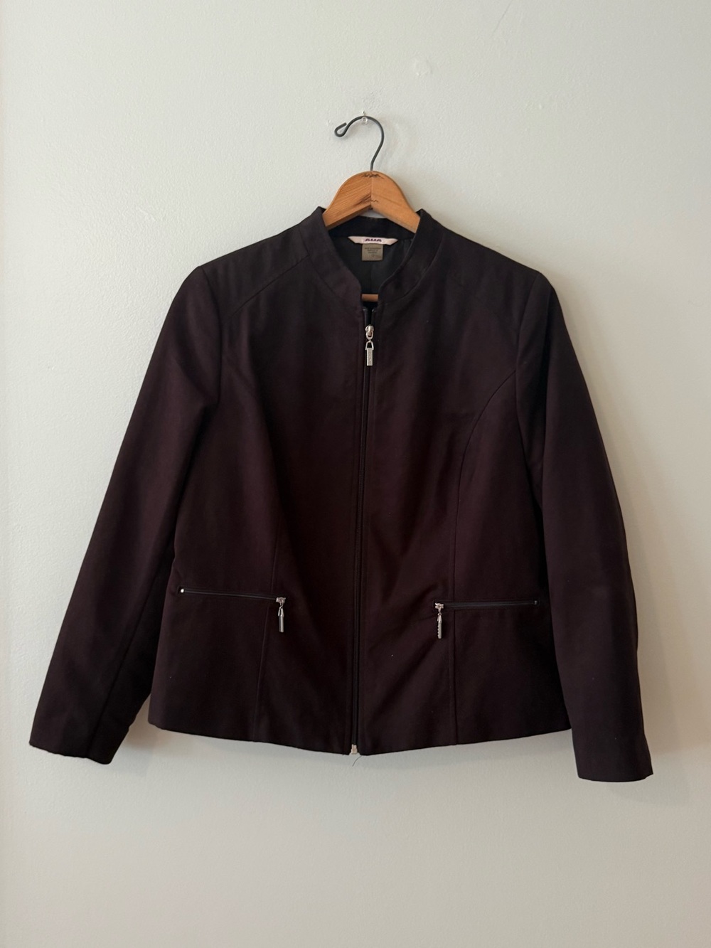 Women’s Vintage 80s/90s-era Alia Black Zip-Front Jacket